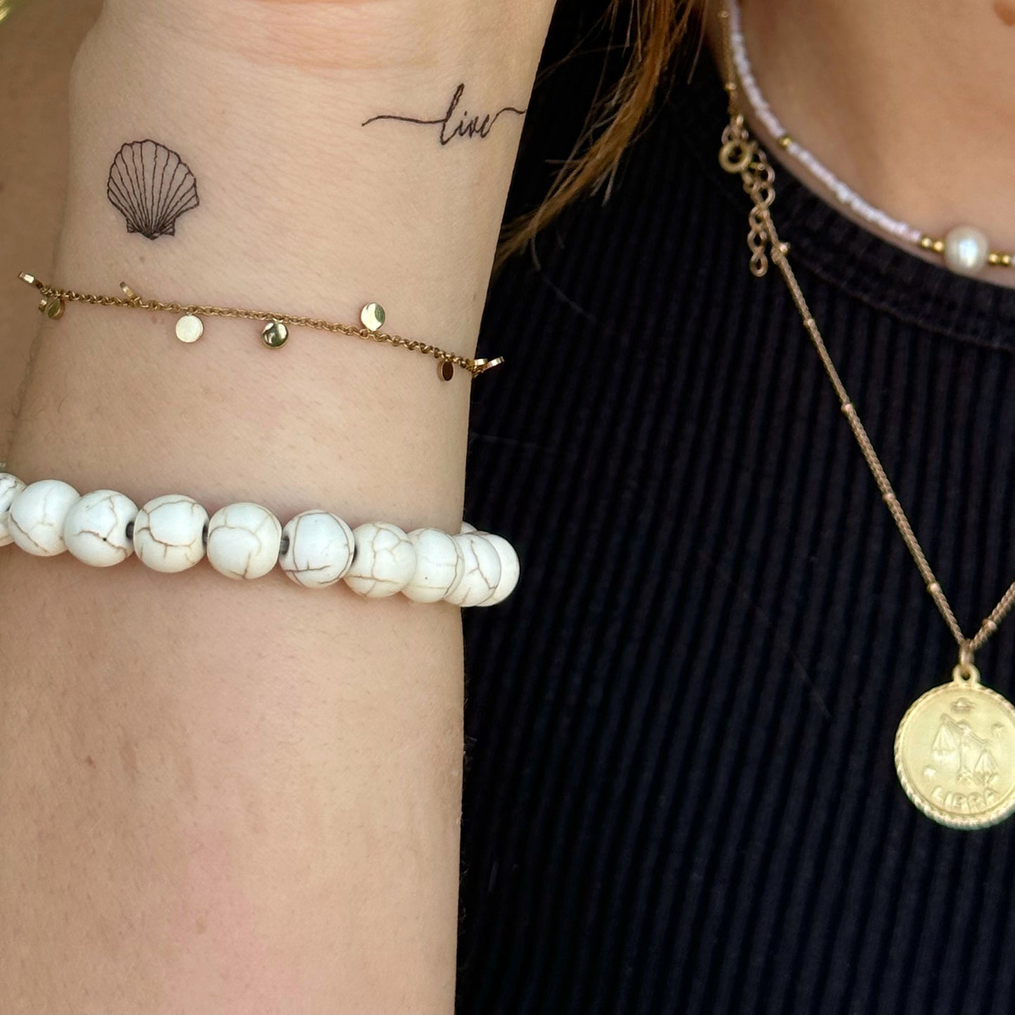 tatouage temporaire de coquillage (set de 6)
