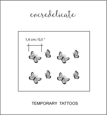 tatouage temporaire petits papillons noirs
