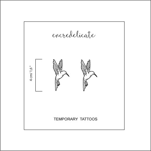 tatouage temporaire colibri (lot de 2)