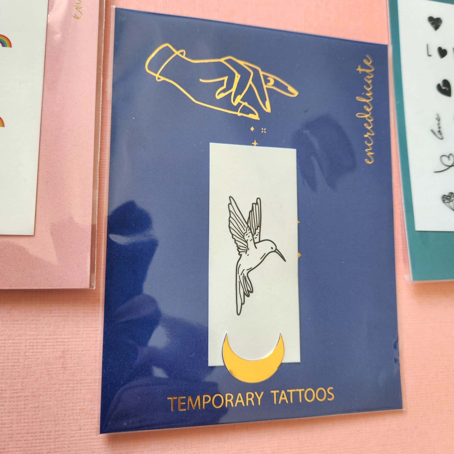 tatouage temporaire colibri (lot de 2)
