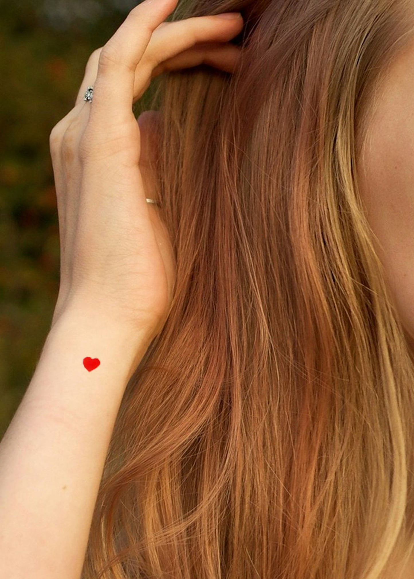 Tatouages temporaires cœur rouge – Mini tattoos (lot de 15)