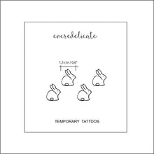 Charger l&#39;image dans la galerie, tatouage temporaire lapin ( set de 4 lapins)