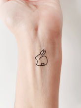 Charger l&#39;image dans la galerie, tatouage temporaire lapin ( set de 4 lapins)