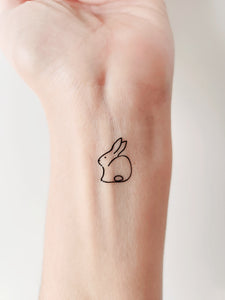 tatouage temporaire lapin ( set de 4 lapins)
