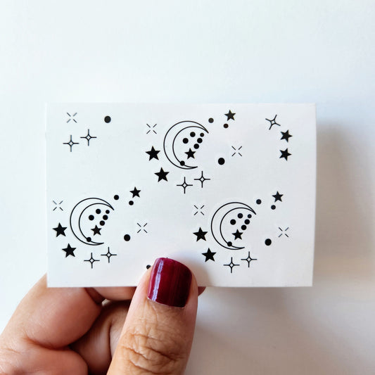 tatouage temporaire constellation taureau lune et étoile (set de 6)