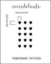 Charger l&#39;image dans la galerie, tatouage temporaire coeurs noirs (set de 15)