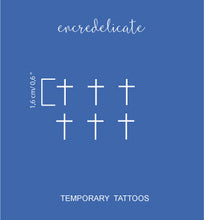 Charger l&#39;image dans la galerie, croix tatouage temporaire blanc (set de 6)