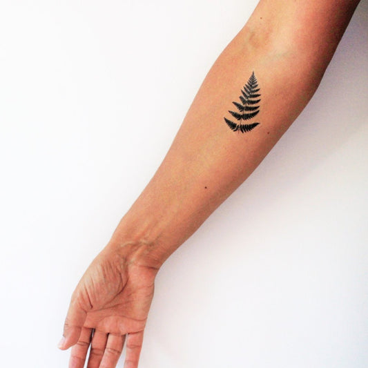 tatouage temporaire de feuille de fougère (lot de 2) - encredelicate 