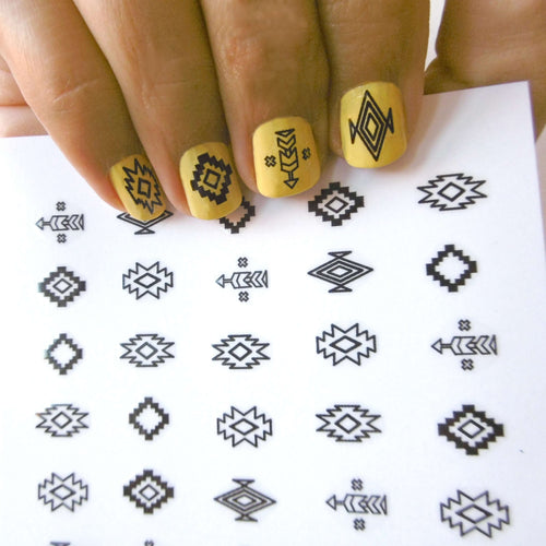 stickers autocollants pour ongles boho géométriques