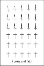 Charger l&#39;image dans la galerie, tatouages autocollants pour ongles de croix et du mot faith