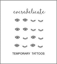 Charger l&#39;image dans la galerie, Tatouage temporaire oeil et cils minimaliste (lot de 16)