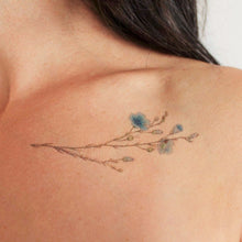 Charger l&#39;image dans la galerie, Tatouage temporaire fleur bleue sauvage