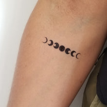 Charger l&#39;image dans la galerie, tatouage temporaire phases de la lune (lot de 3)