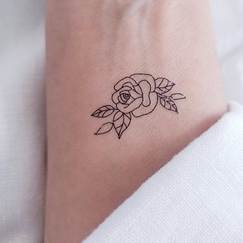tatouages temporaires de rose (set de 3)