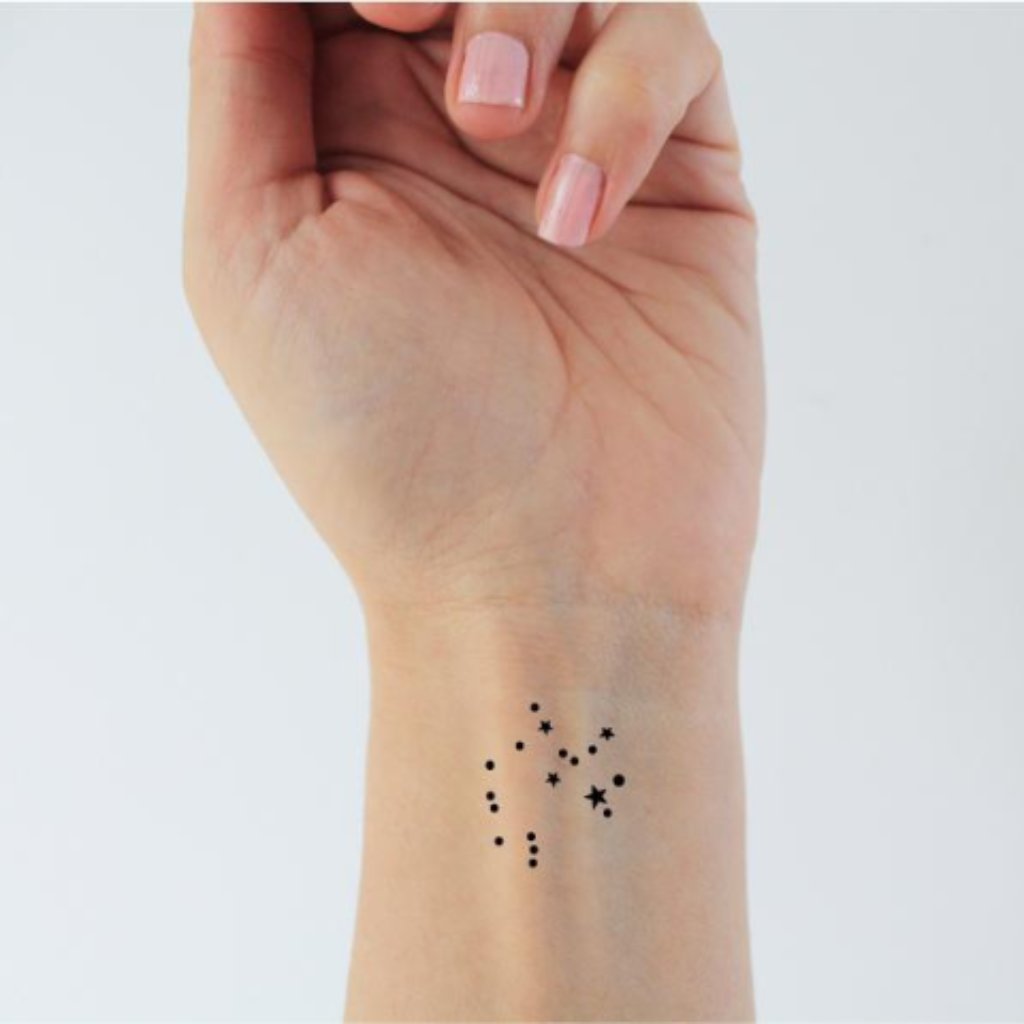 tatouage temporaire du signe astrologique du Sagittaire (lot de 6) - encredelicate 