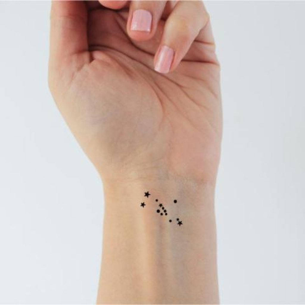 Tatouage temporaire du signe astrologique du Taureau (lot de 6) - encredelicate 
