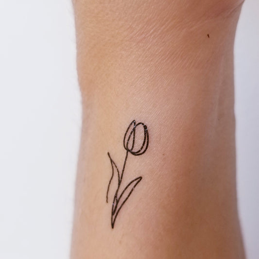 tatouage temporaire de tulipe (lot de 6)