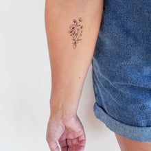 Charger l&#39;image dans la galerie, tatouage temporaire bouquet de fleurs sauvages (set de 2)
